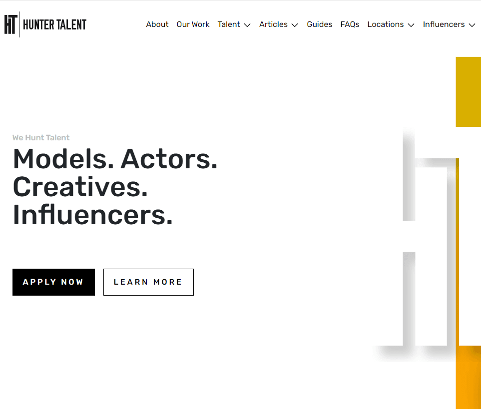 Hunter Talent Website (Bedrock Project)