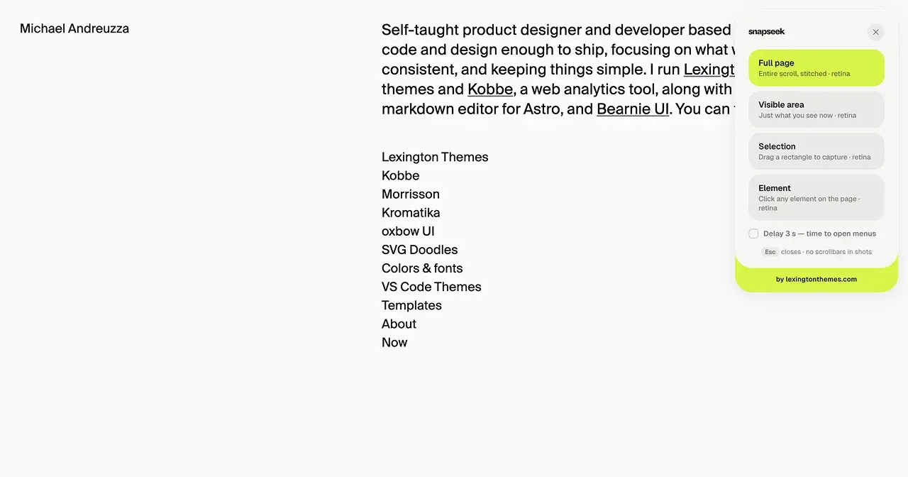 I built a Chrome extension for screenshots, because I felt like it.