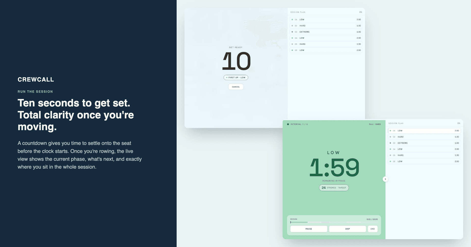 CrewCall - Intelligent Interval Rowing Coach image 4