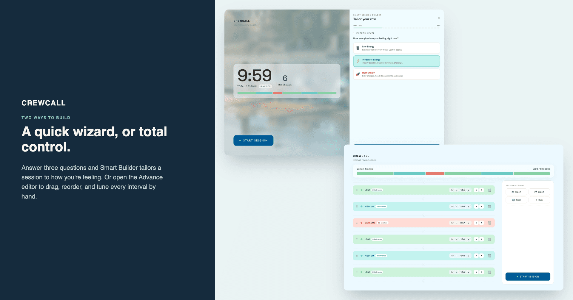 CrewCall - Intelligent Interval Rowing Coach image 2