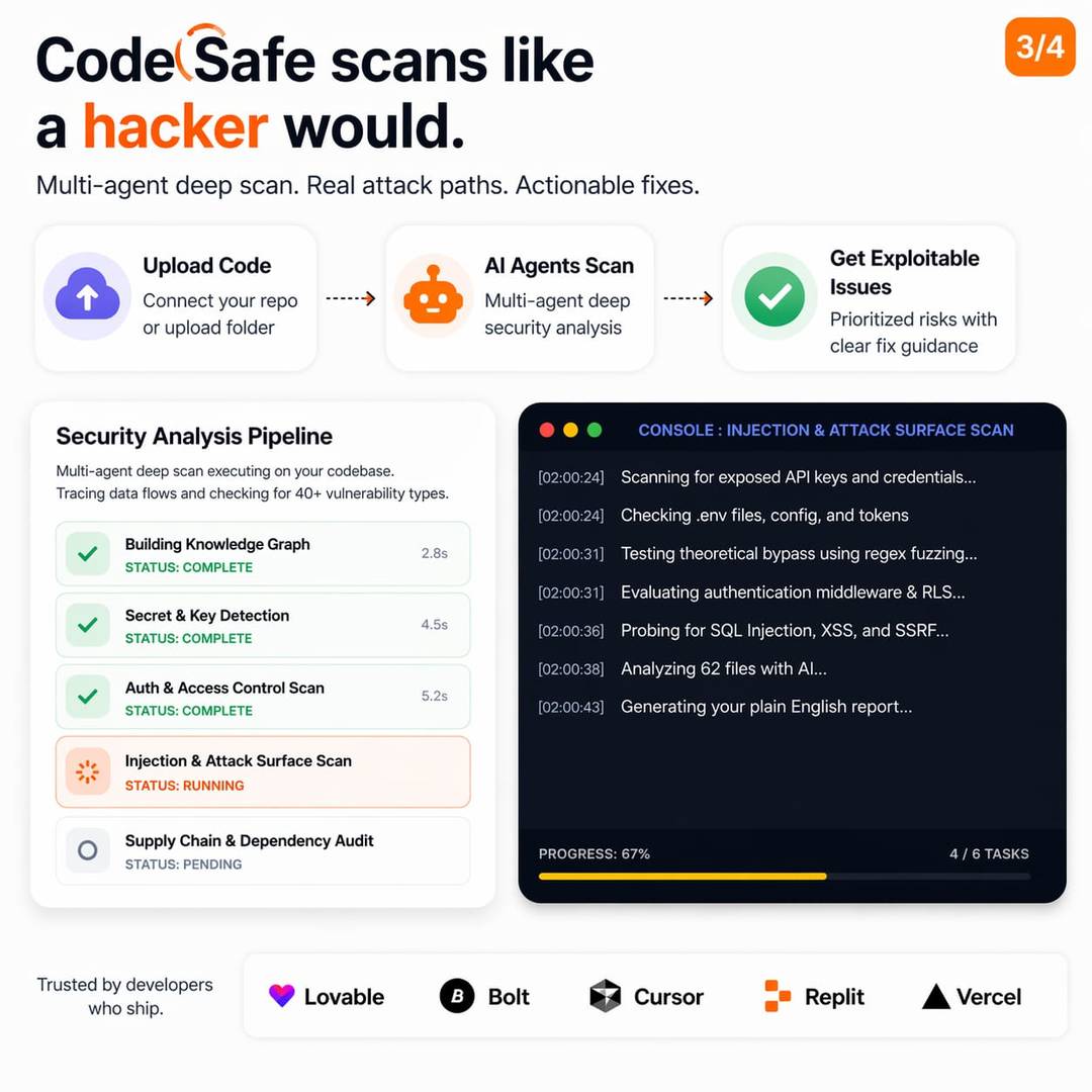 CodeSafe — Security Scanner for Founders image 3