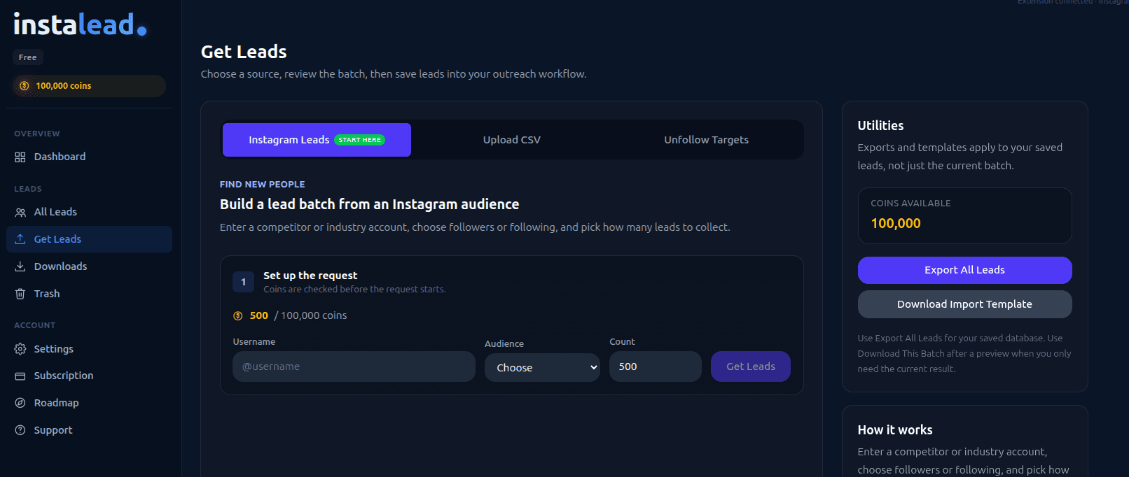 InstaLead — Lead Generation Engine image 1