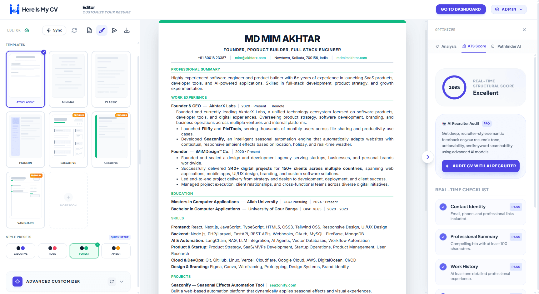Here Is My CV image 3