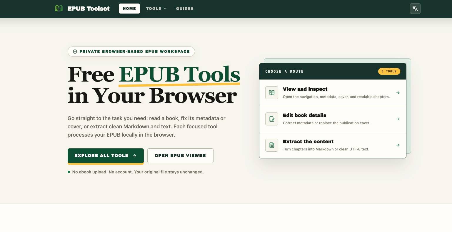 Free EPUB Tools image 1