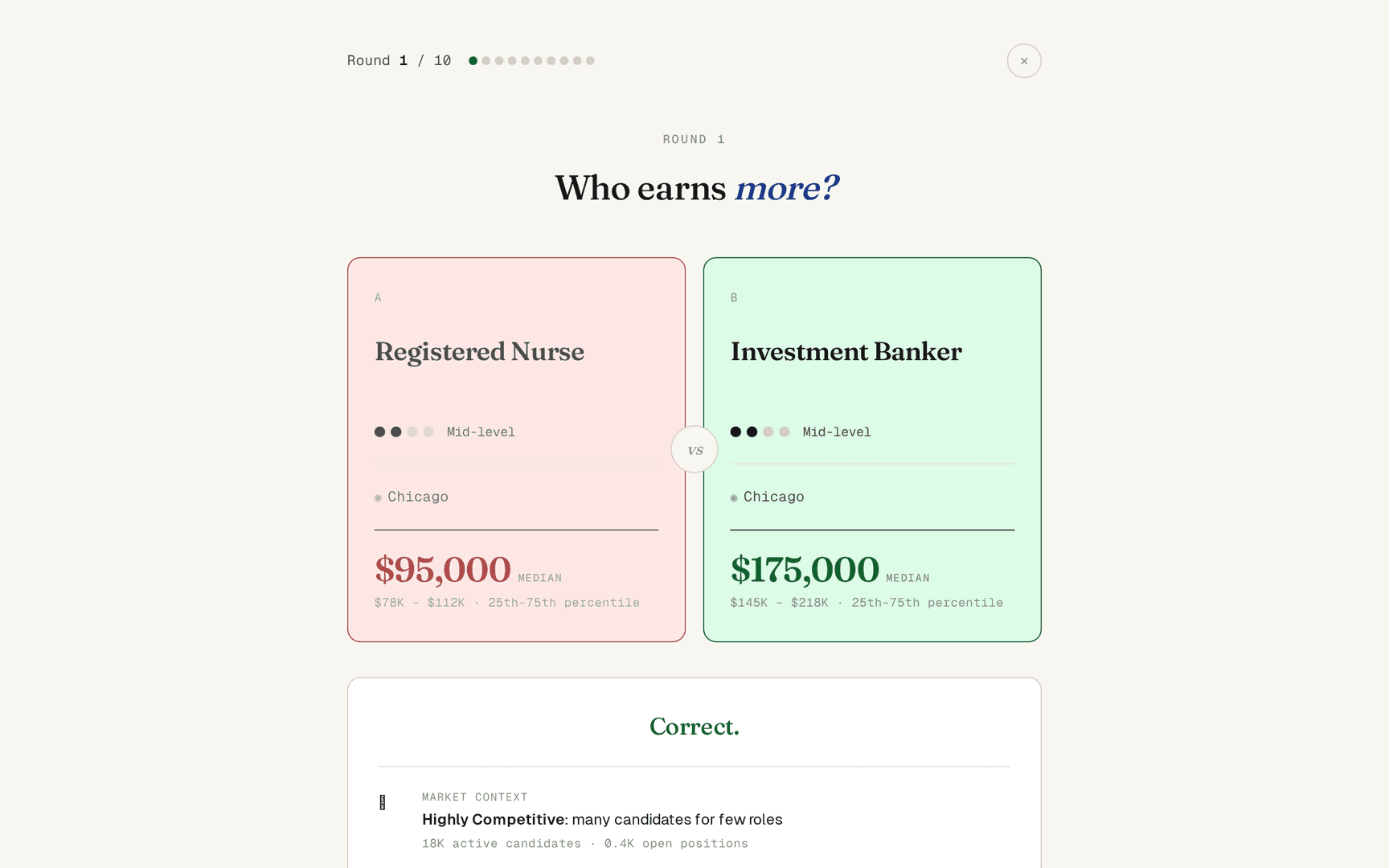 SalaryDuel · A daily salary game image 4