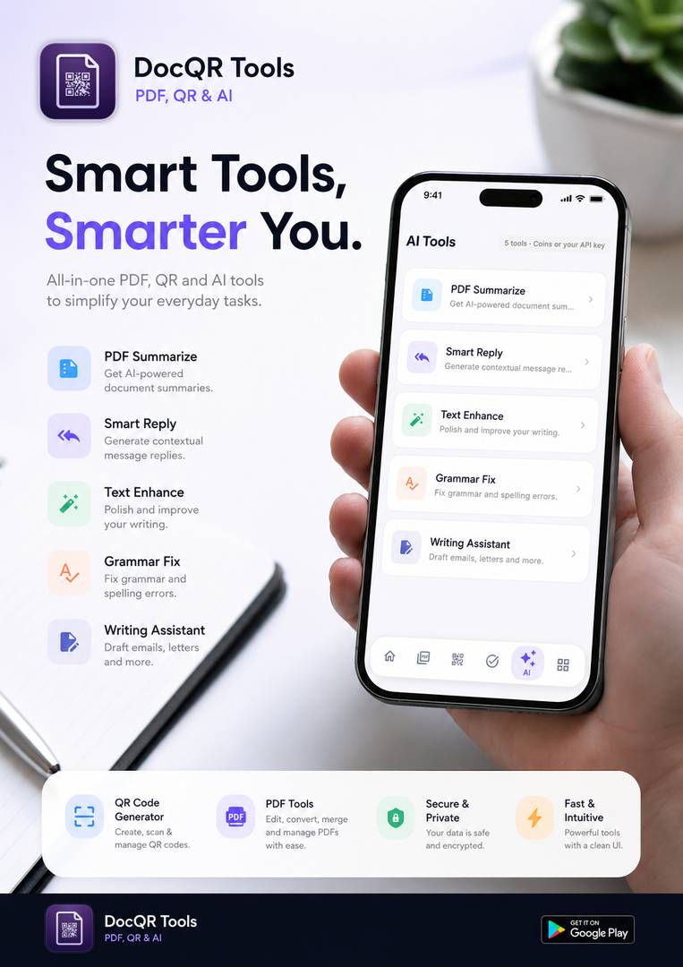DocQR Tools - PDF - QR & AI image 3
