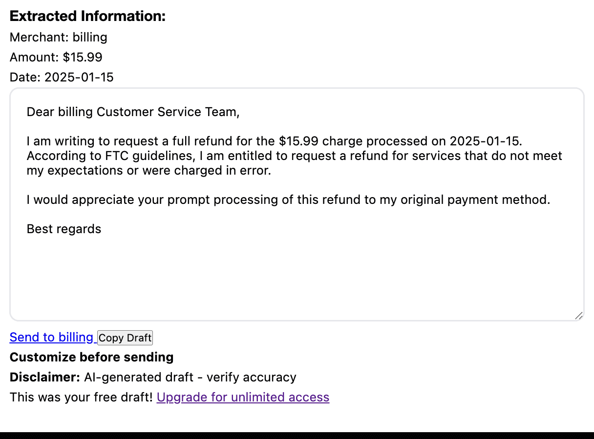 Nuvflo.io - Instant Refund Email Generator image 2