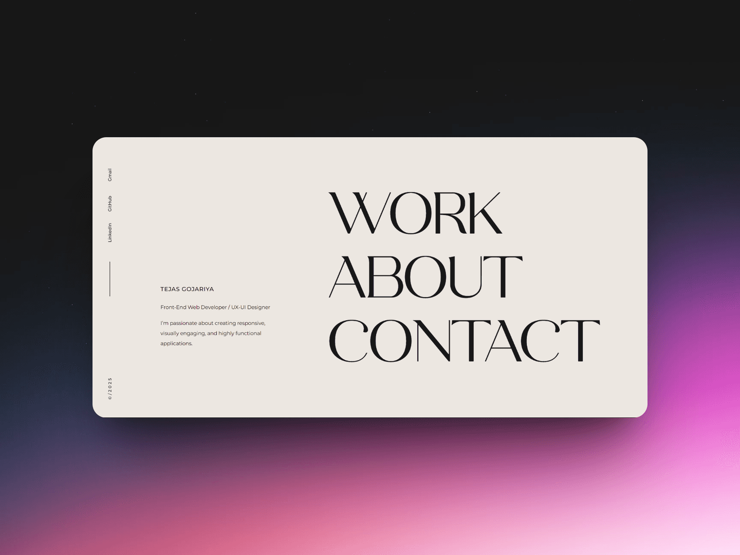 Tejas Gojariya | Portfolio image 1