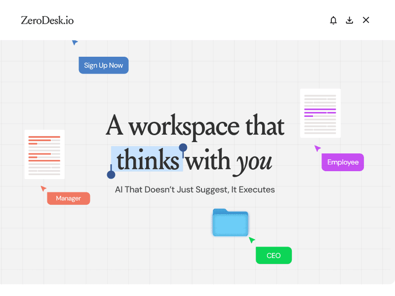 ZeroDesk - A workspace that thinks with you image 2
