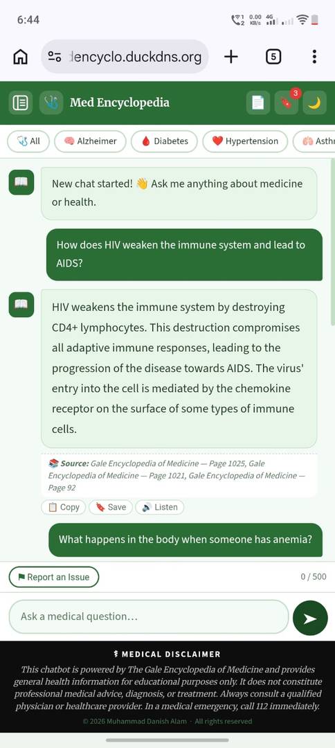 Medical-RAG-Chatbot — AI Medical Encyclopedia