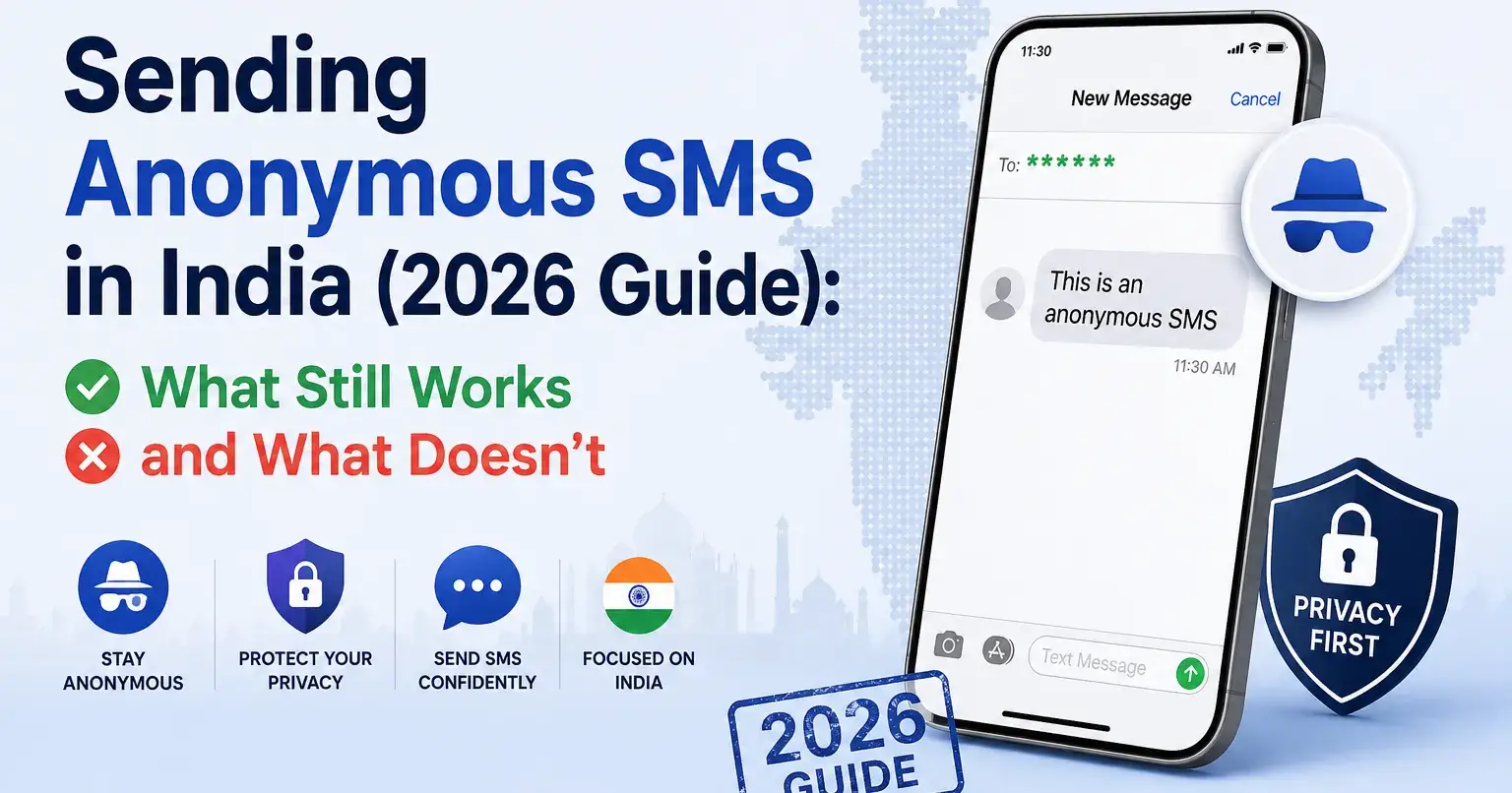 Sending Anonymous SMS in India (2026 Guide): What Still Works and What Doesn’t 📩