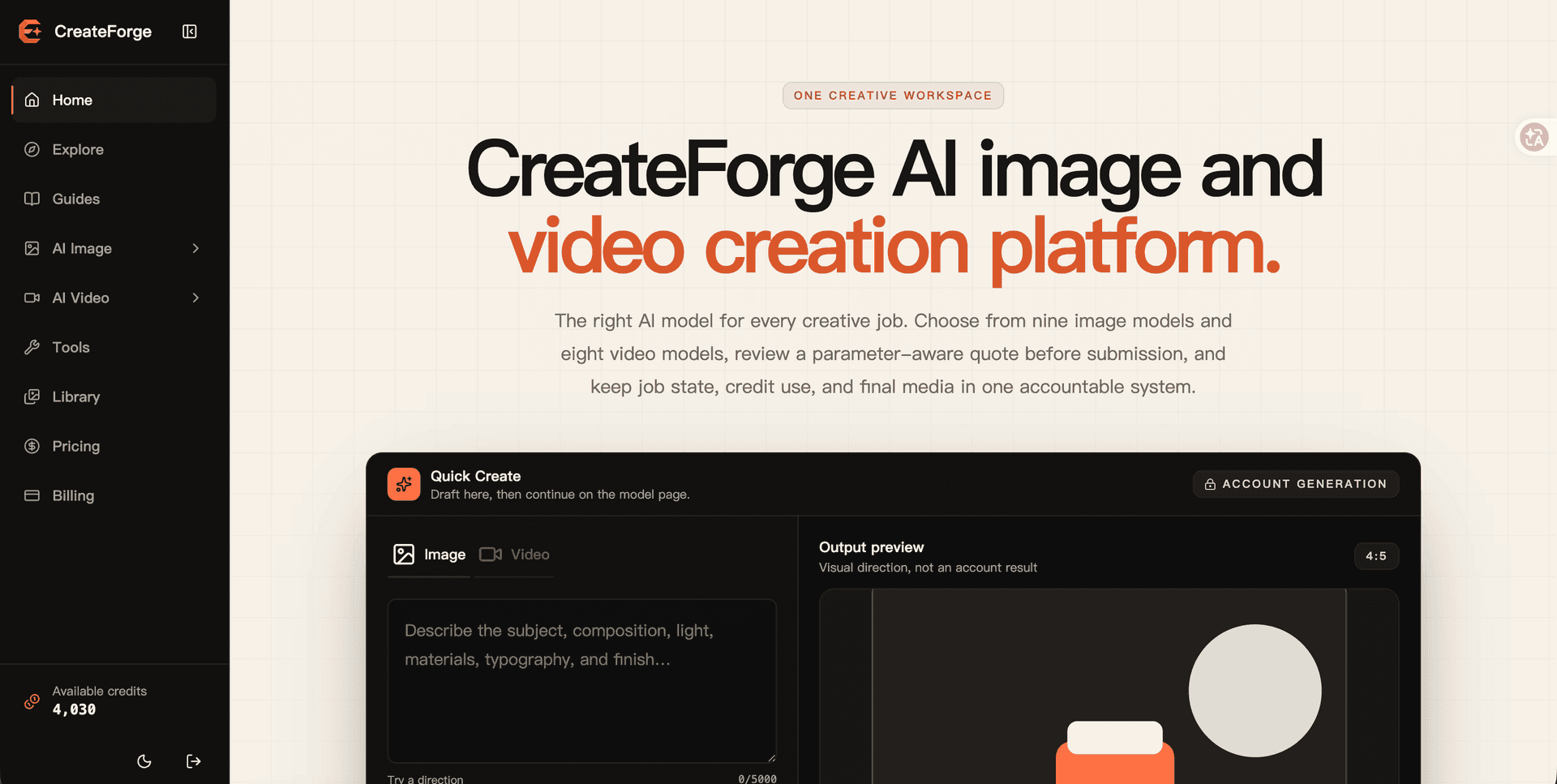 CreateForge AI image 1