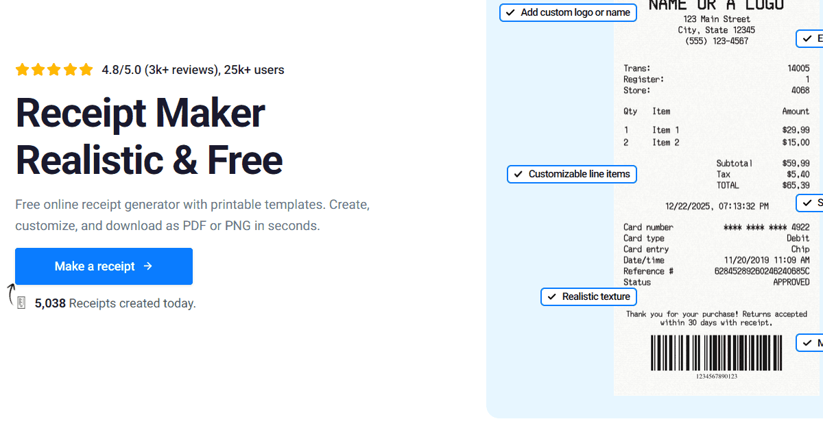 Receipt Maker image 1
