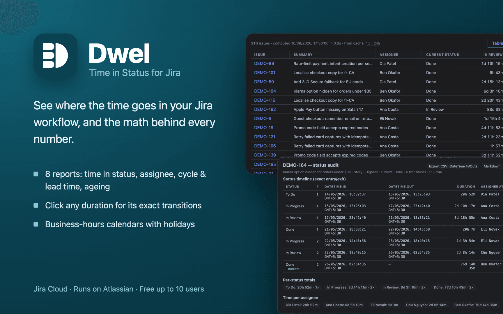 Dwel — Time in Status for Jira image 3