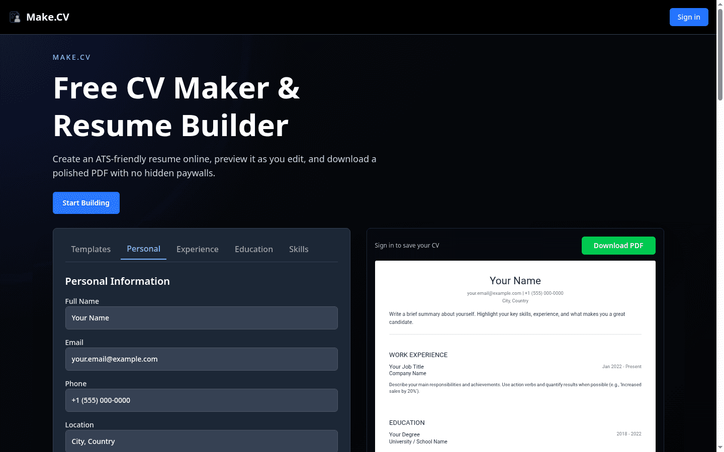 Make.CV image 1