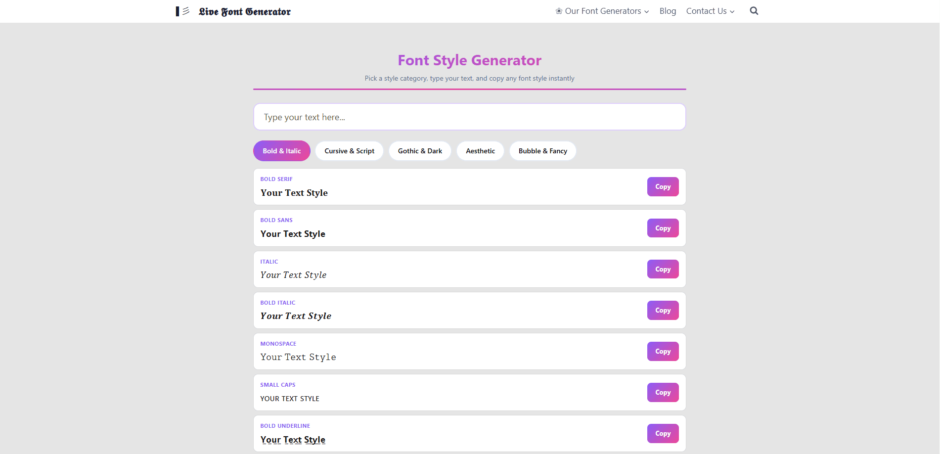 Live Font Generator image 1