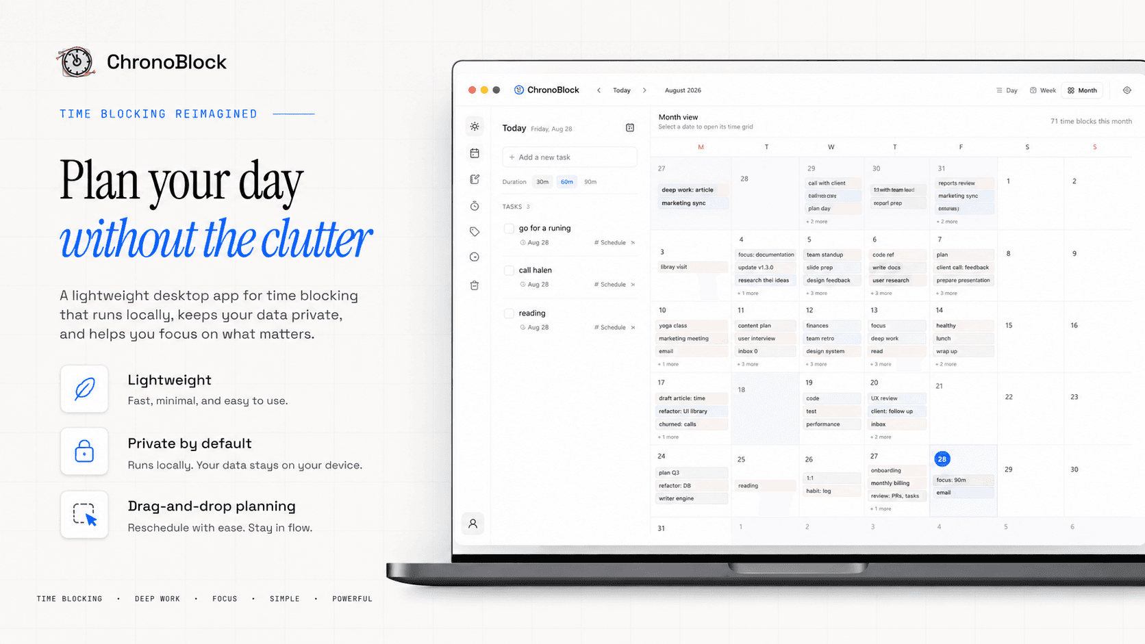 Time Blocking Calendar & Task Planning App image 3