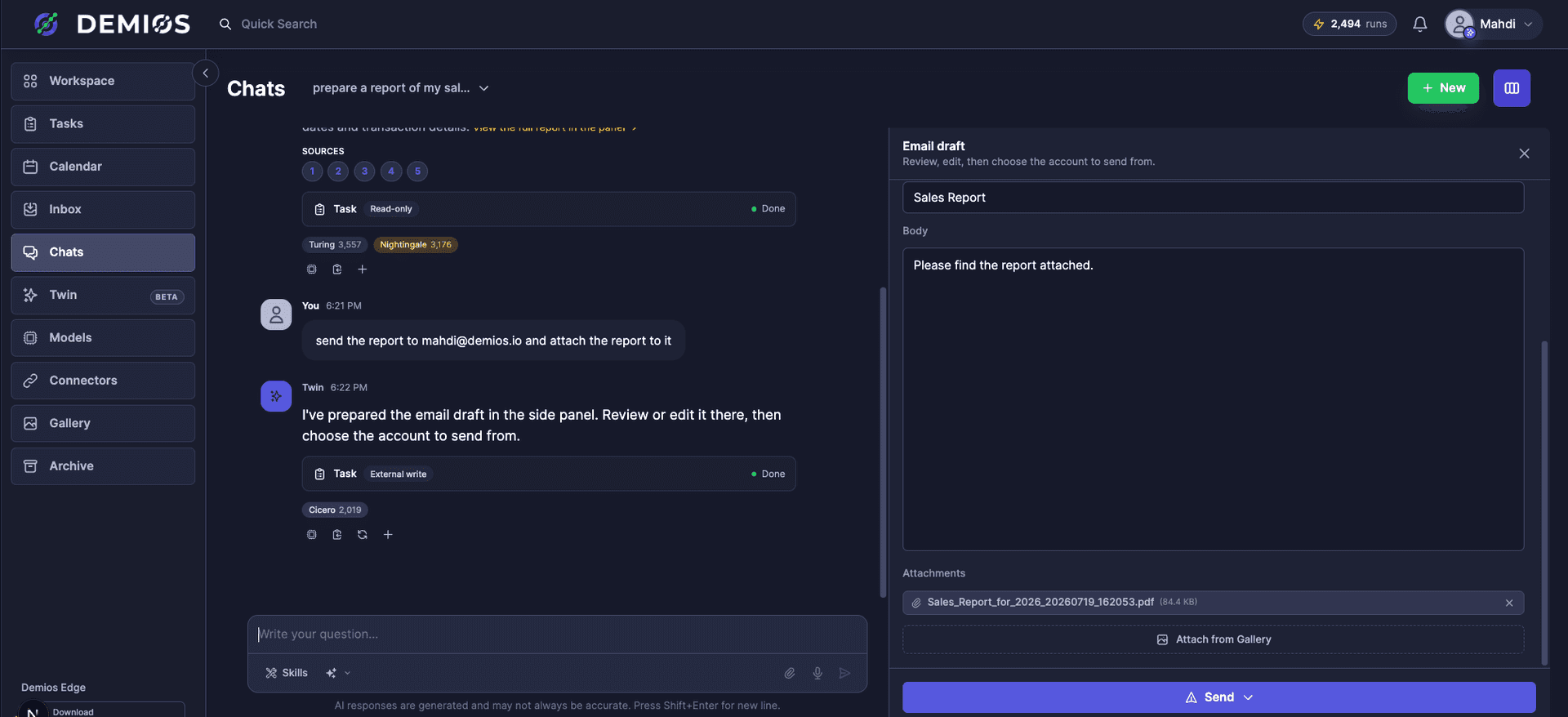 Demios — Your work, your AI, your model. image 3
