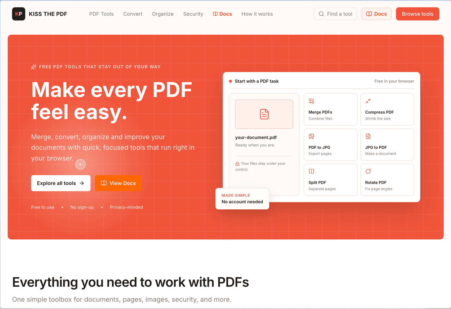 KissThePDF — Free, Open-Source PDF Toolkit image 1