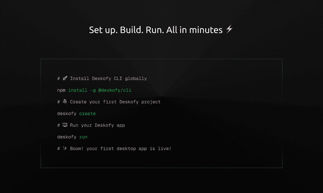 Deskofy CLI - Build Desktop Apps Fast image 2
