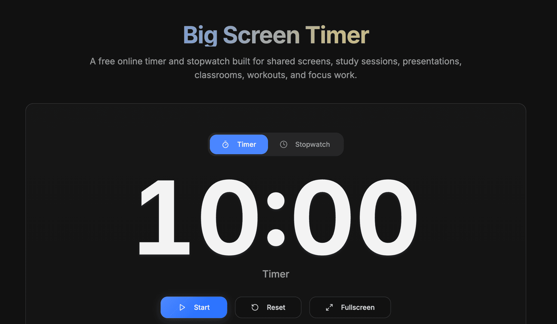 Big Screen Timer image 1