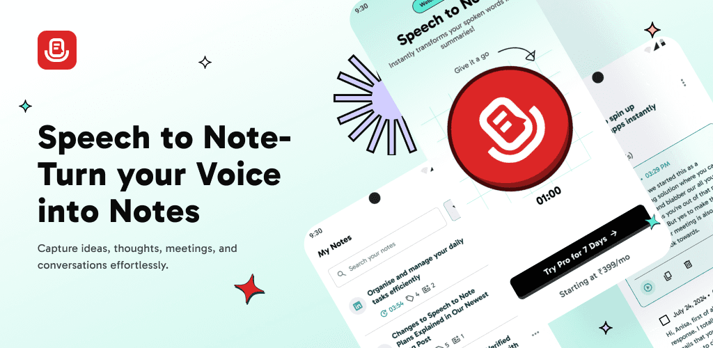 Speech to Note Mobile App image 4