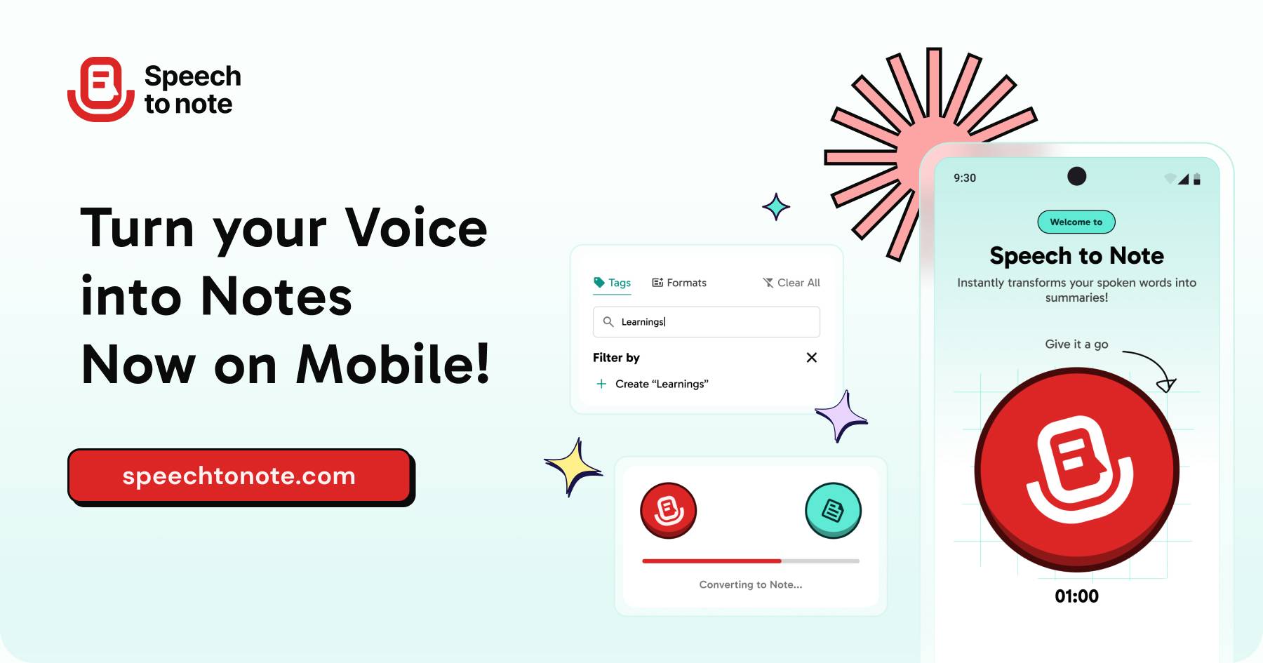 Speech to Note Mobile App image 2