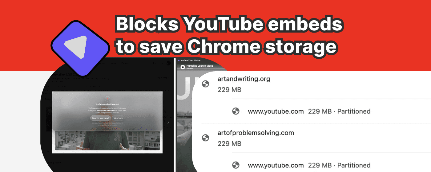 StorLite - Stop YouTube Embed Bloat in Chrome image 4