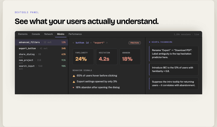 mindra - The intelligence layer for UI image 4