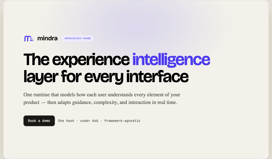 mindra - The intelligence layer for UI image 1
