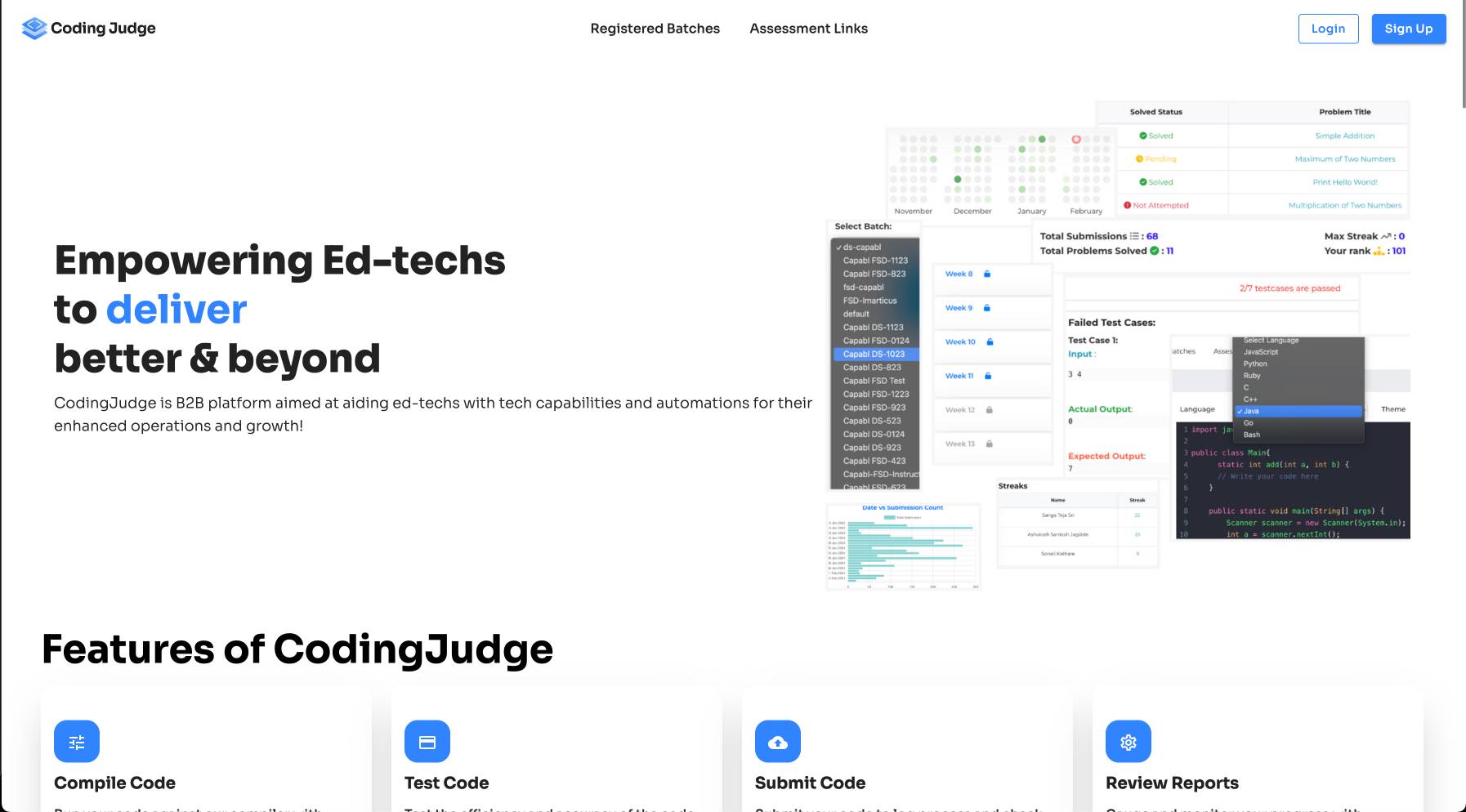 Coding judge