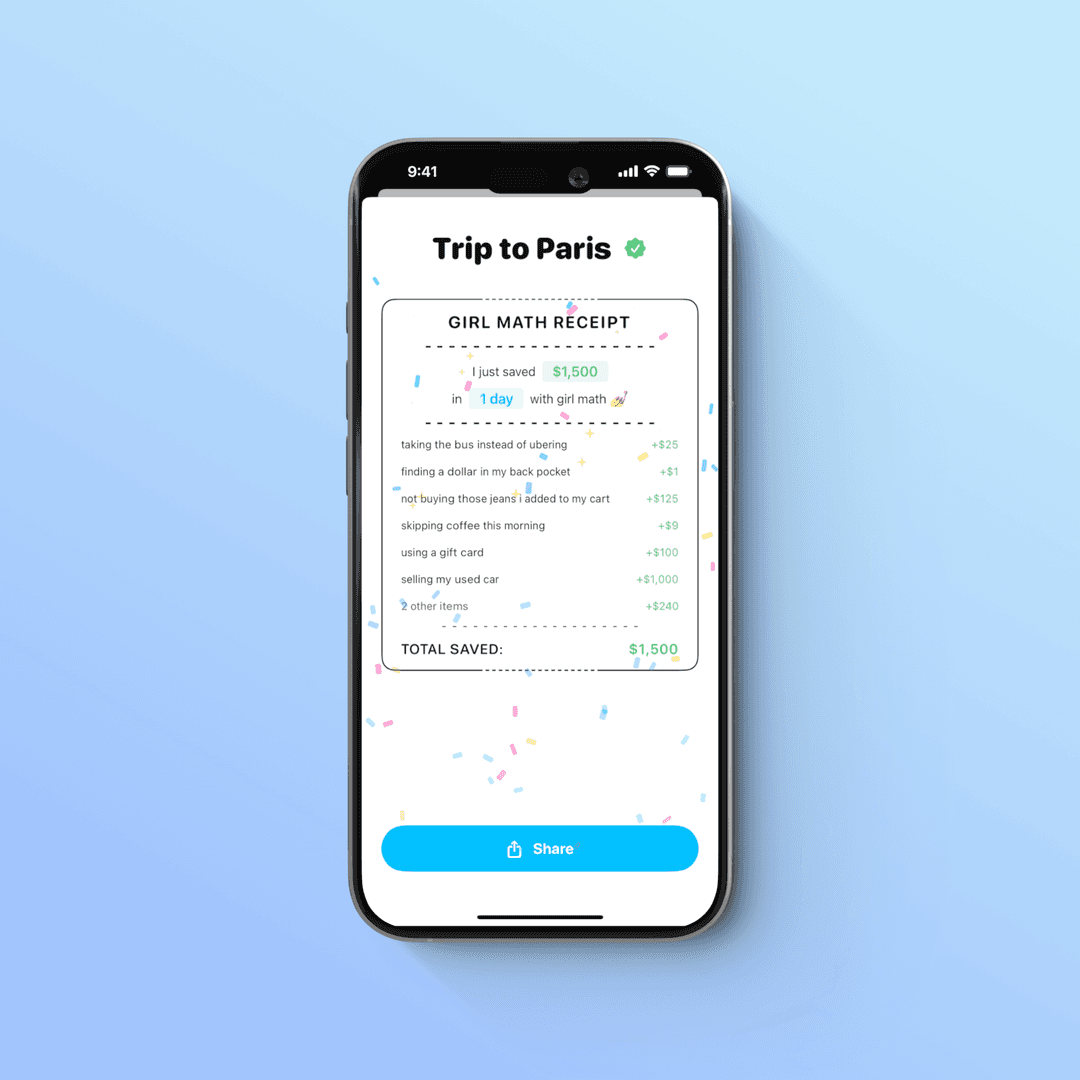 Girl Math: Savings Tracker image 4
