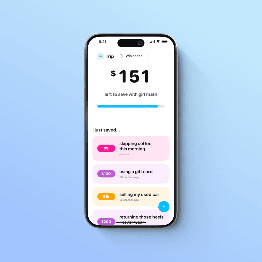Girl Math: Savings Tracker image 2