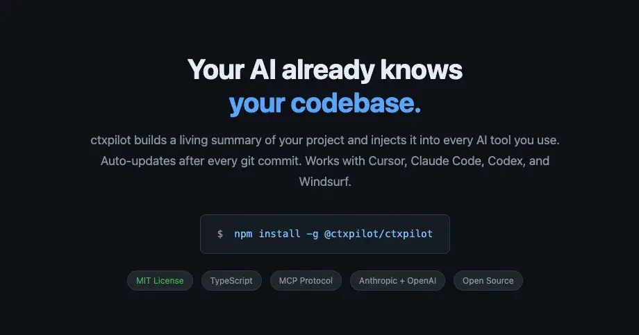 ctxpilot - how I built a universal context layer for AI coding tools