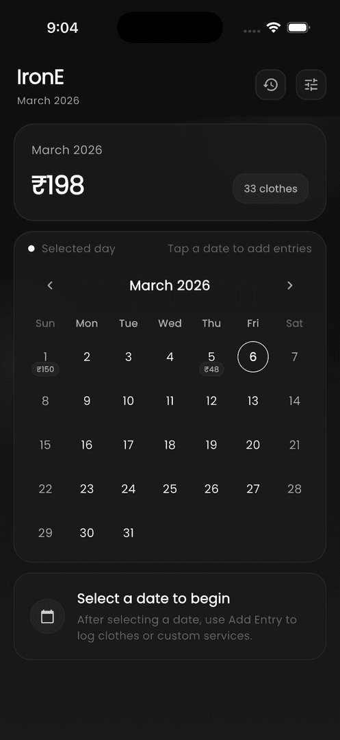IronE | Ironing Expense Tracker image 1