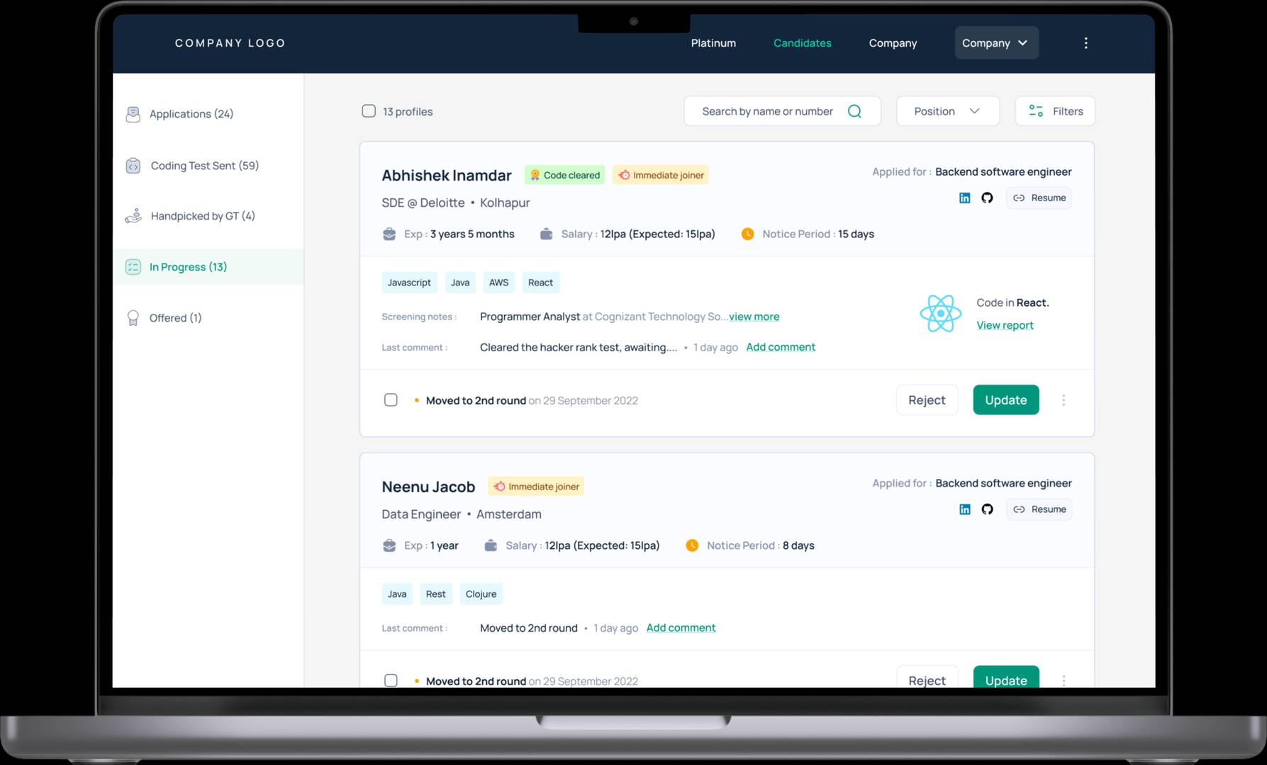 Redesigning a B2B SaaS Recruitment Platform