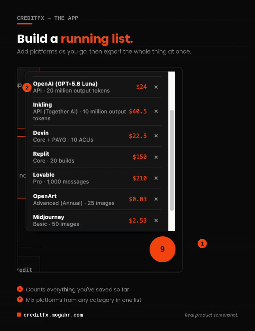 CreditFX — The exchange rate for AI credits image 3