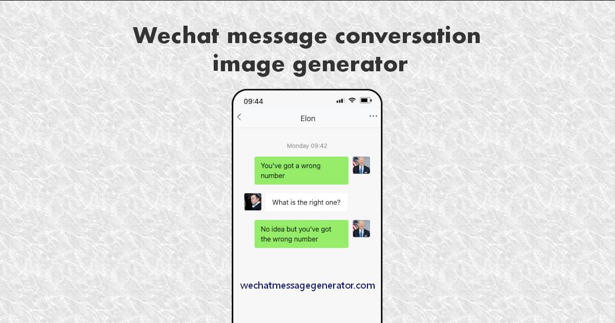 Wechat message conversation image generator image 1