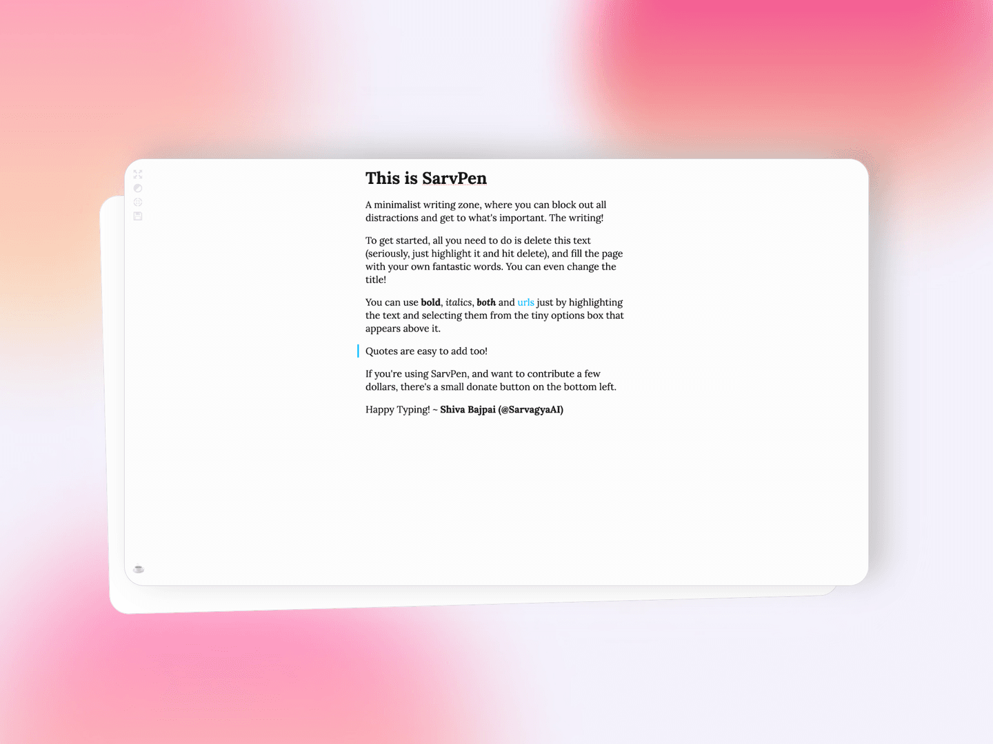 SarvPen ~ Minimal Distraction, Maximum Zen image 1