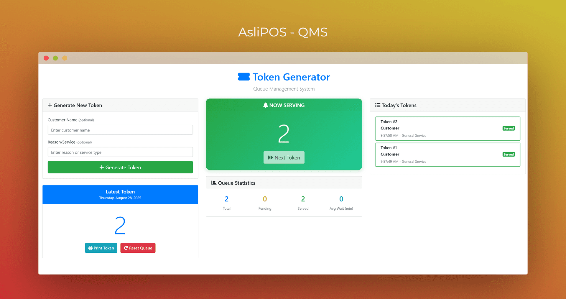 Free Token Generator and QMS image 1