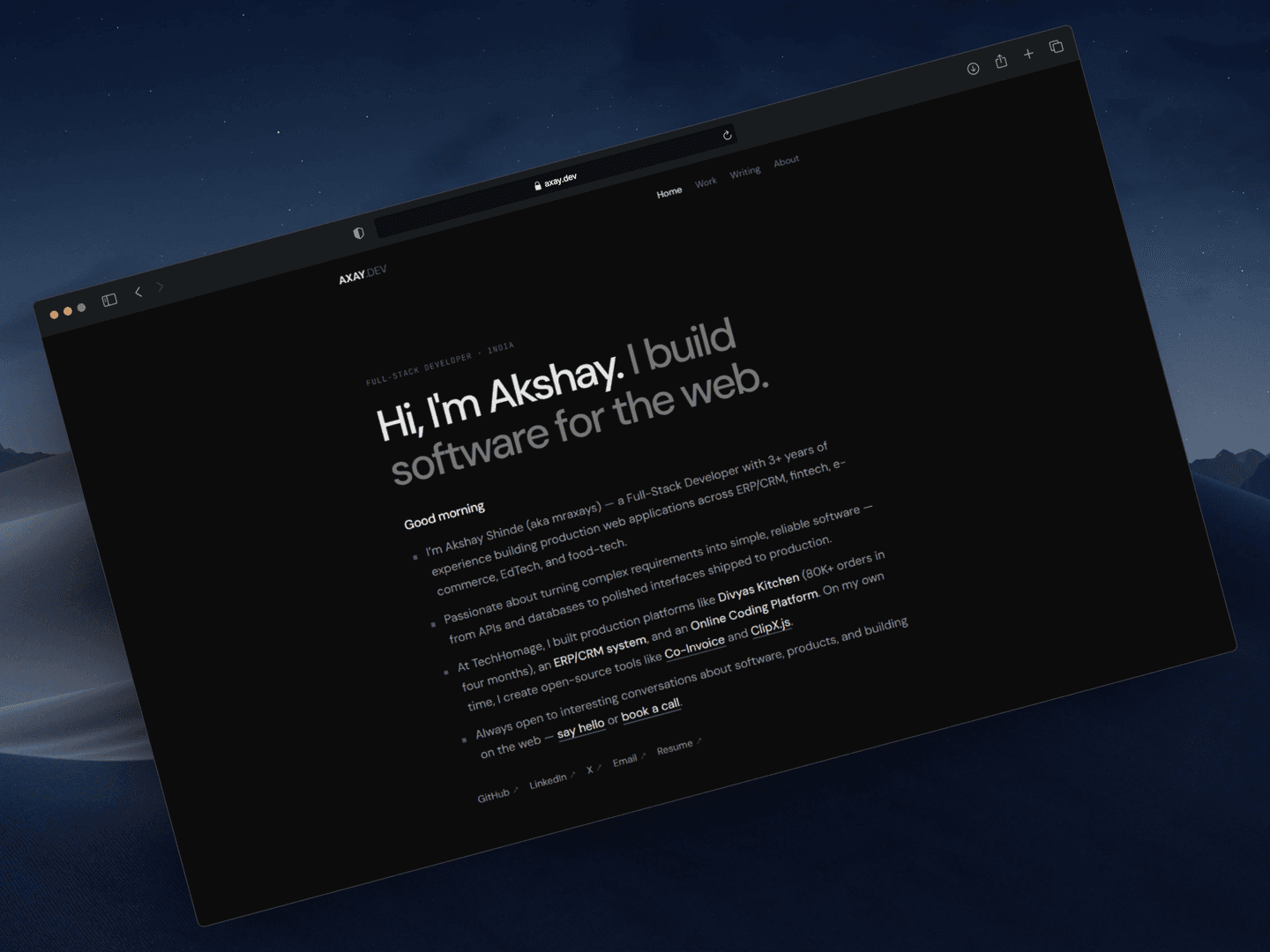 Personal Website V2 image 1