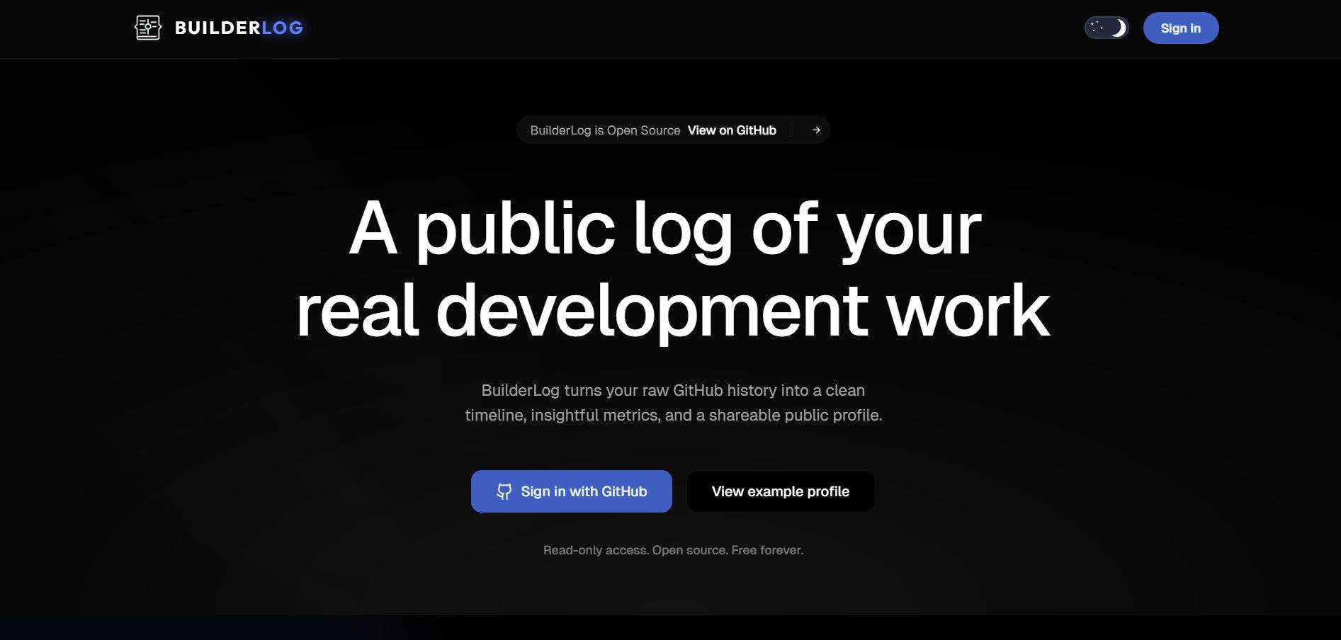 BuilderLog - Your Development Logbook image 1