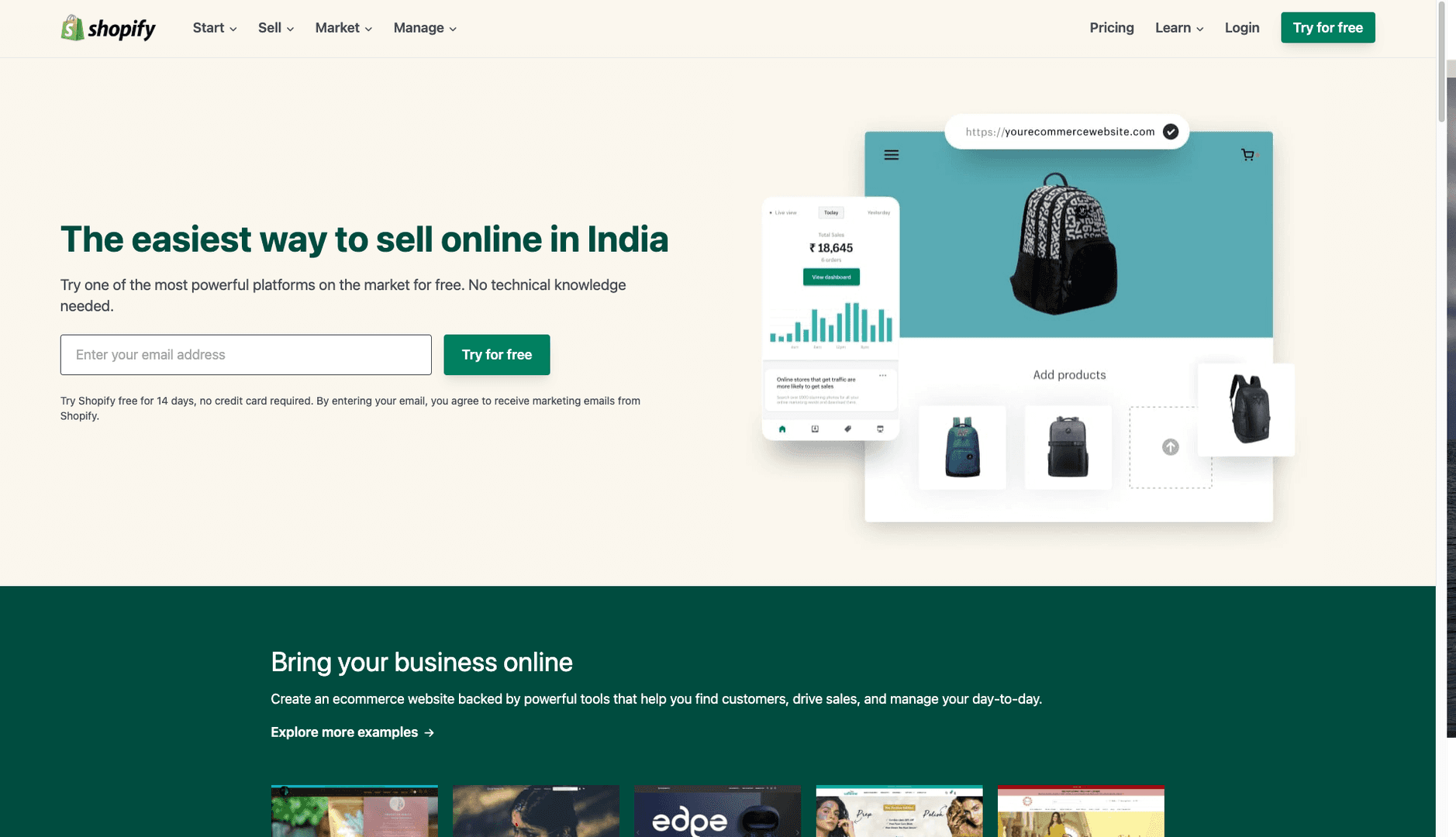 Shopify Website Clone