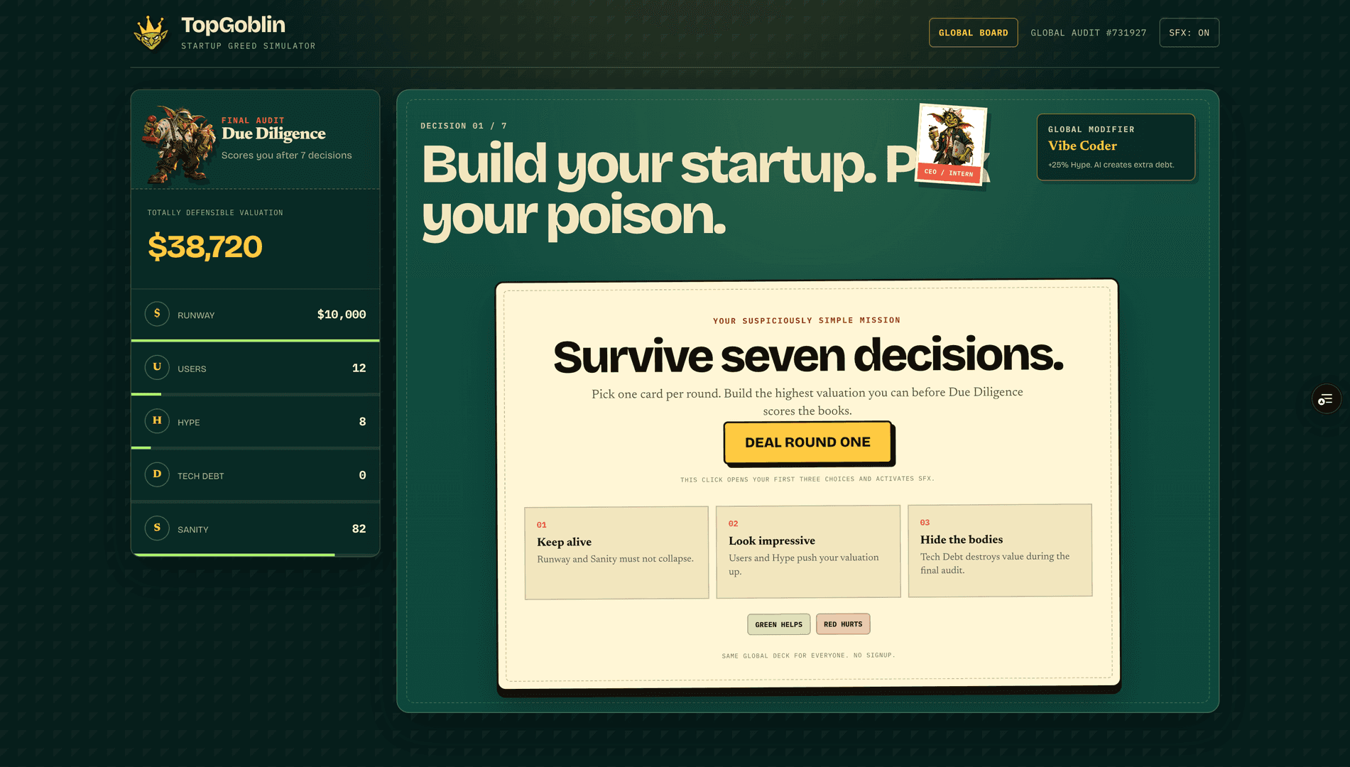 TopGoblin - The startup simulator game image 1
