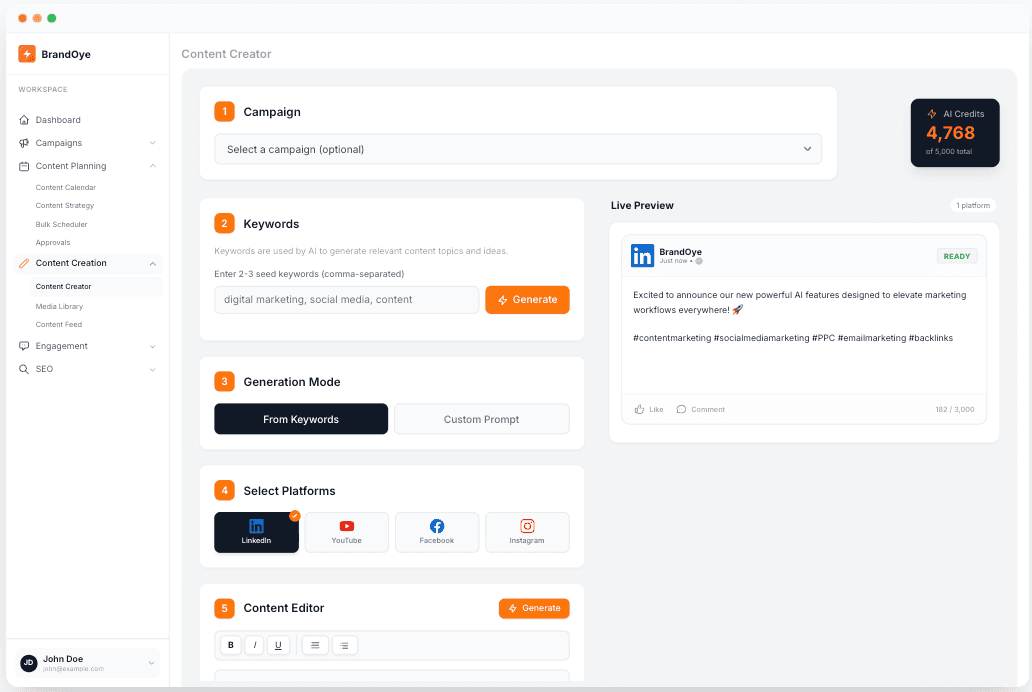 BrandOye AI-Powered Marketing Platform image 1