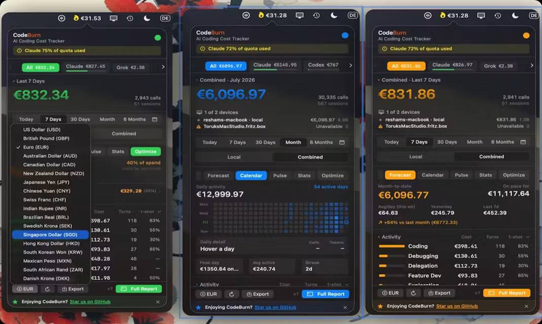 CodeBurn - See where your AI coding tokens go image 3