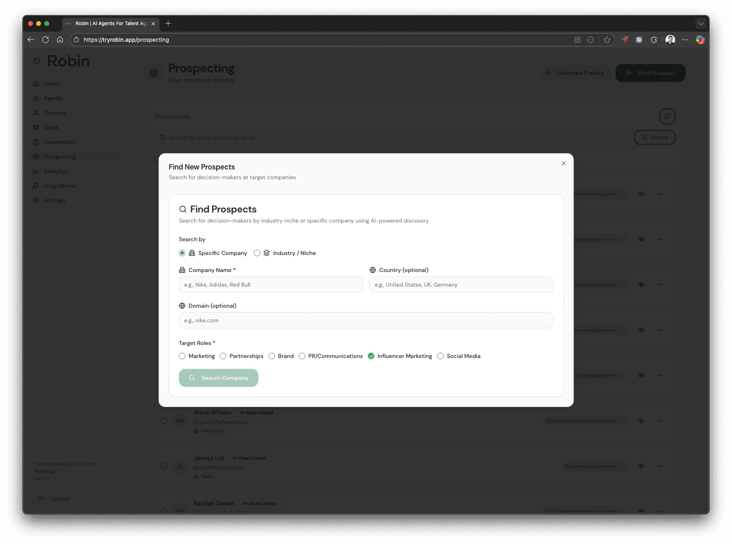 Robin | AI Agents For Talent Agencies image 3