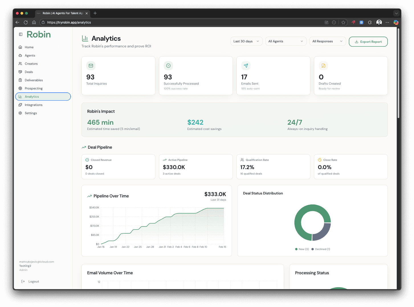 Robin | AI Agents For Talent Agencies image 4