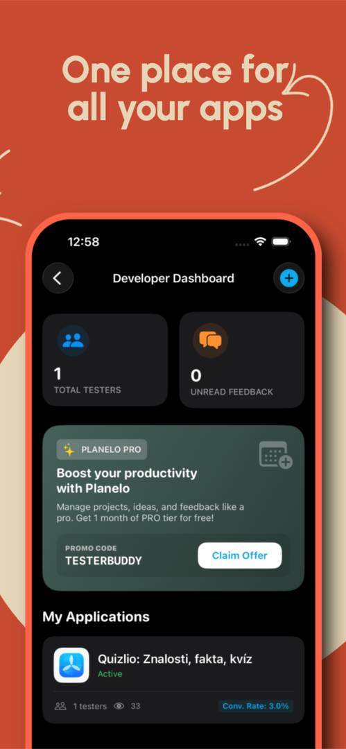 TesterBuddy - Recruit Testers. Keep Feedback image 2