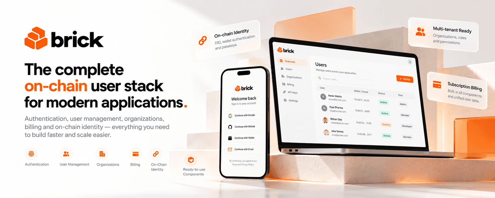 Brick — Blockchain User Management & Auth image 5